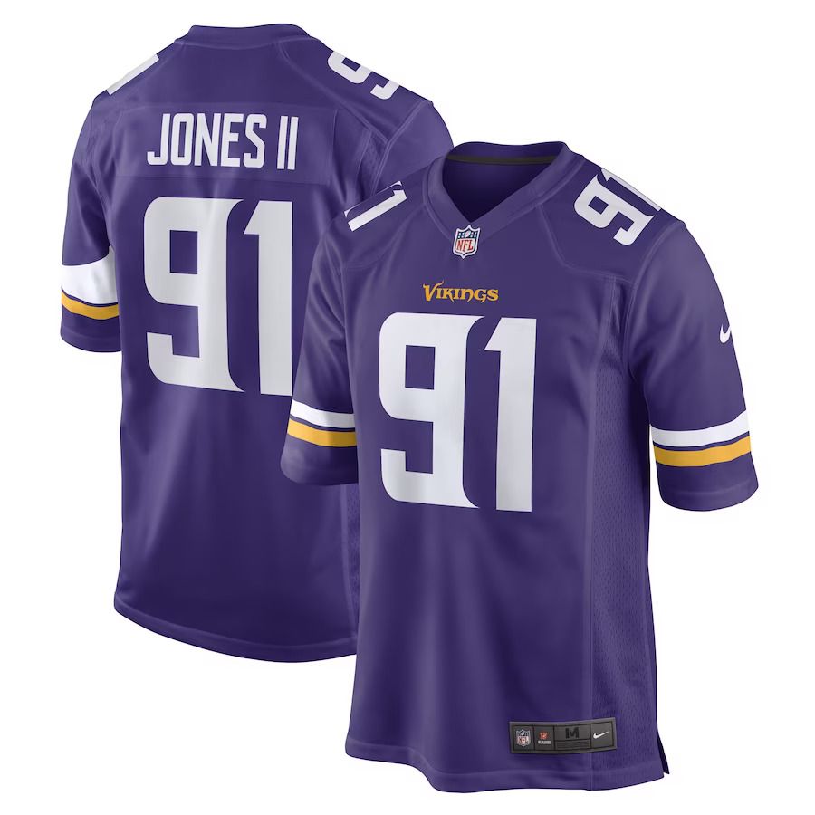 Men Minnesota Vikings #91 Patrick Jones II Nike Purple Team Game Player NFL Jersey->minnesota vikings->NFL Jersey